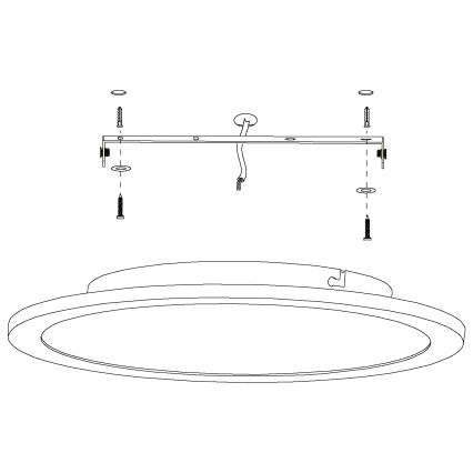 Eglo - LED loftlampe dæmpbar LED/19,5W/230V + fjernbetjening