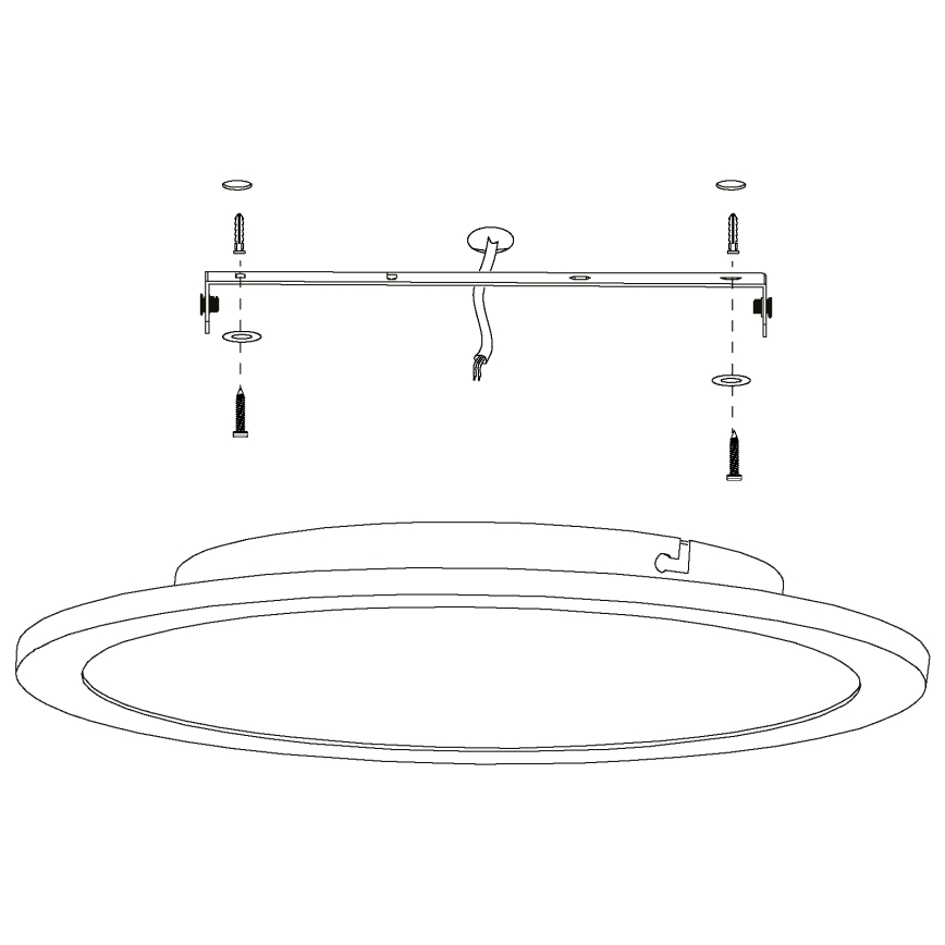 Eglo - LED loftlampe dæmpbar LED/19,5W/230V + fjernbetjening