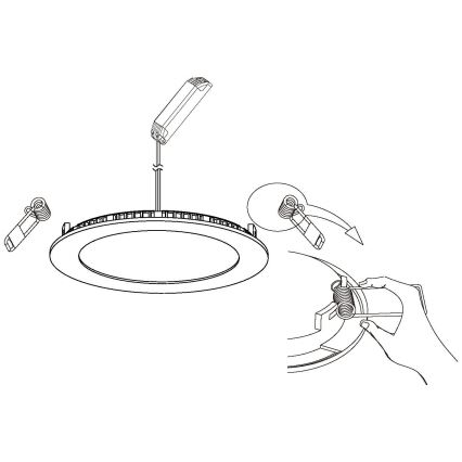Eglo - LED dæmpbart indbygningsspot LED/5W/230V + fjernbetjening