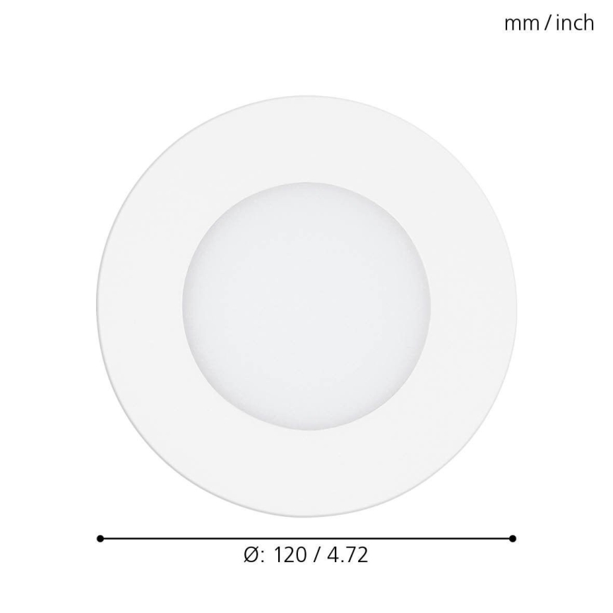 Eglo - LED indbygningslampe dæmpbar LED/5W/230V + fjernbetjening