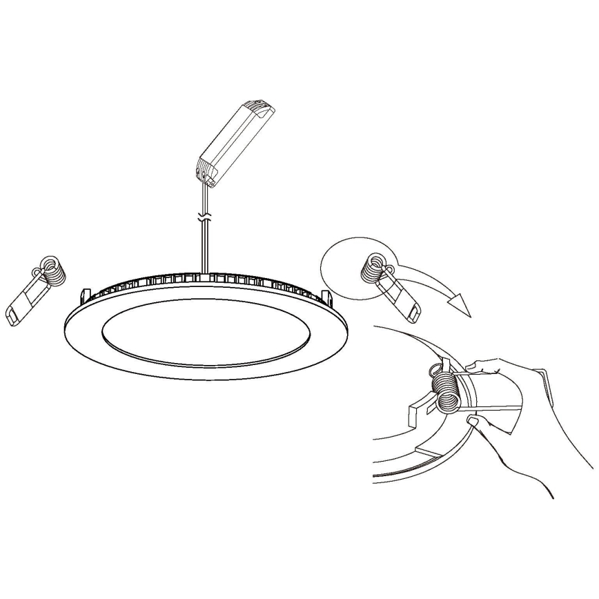 Eglo - LED indbygningslampe dæmpbar LED/5W/230V + fjernbetjening