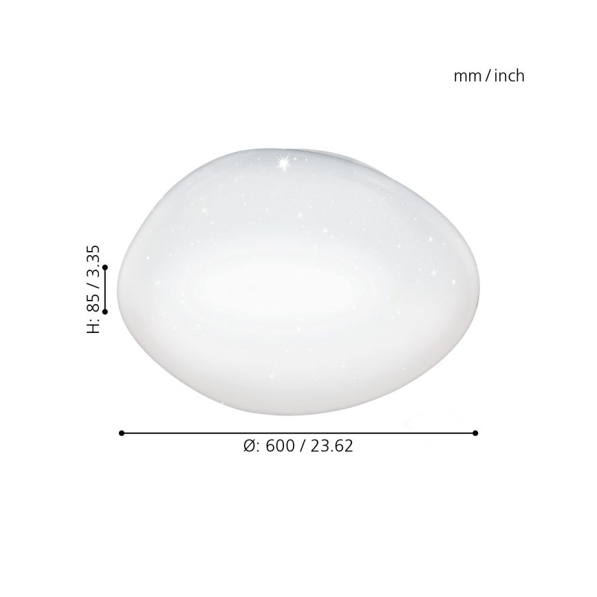 Eglo - LED lysdæmper loftslampe LED/36W/230V + Fjernbetjening