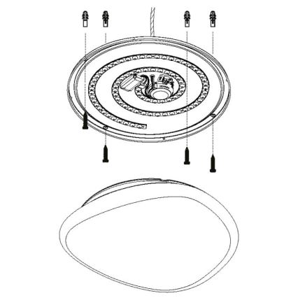 Eglo - LED lysdæmper loftslampe LED/36W/230V + Fjernbetjening