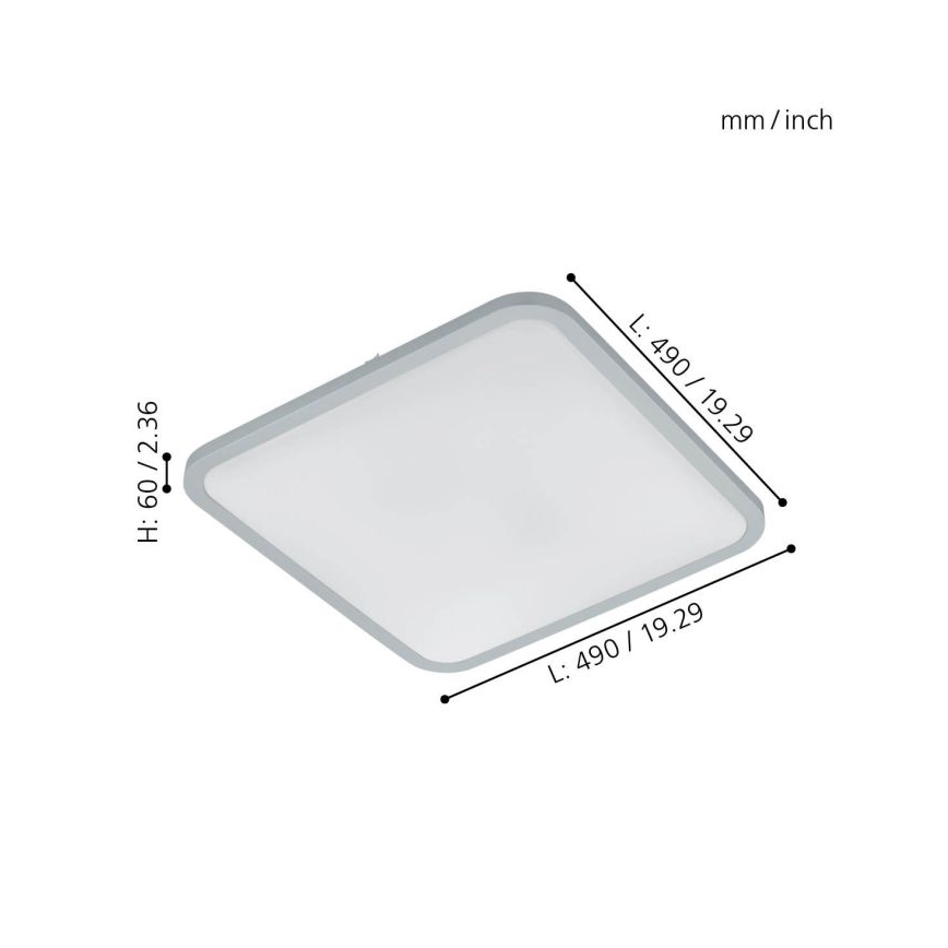 Eglo - LED lysdæmper loftslampe LED/30W/230V + Fjernbetjening