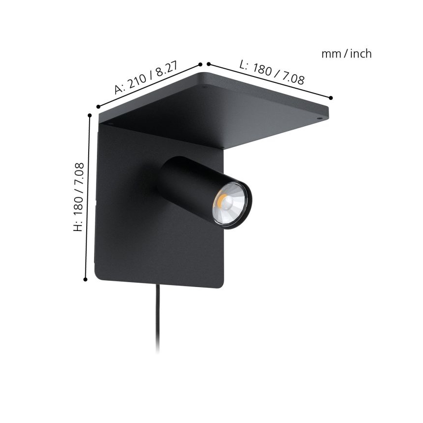 Eglo - LED væglampe 1xGU10/5W/230V