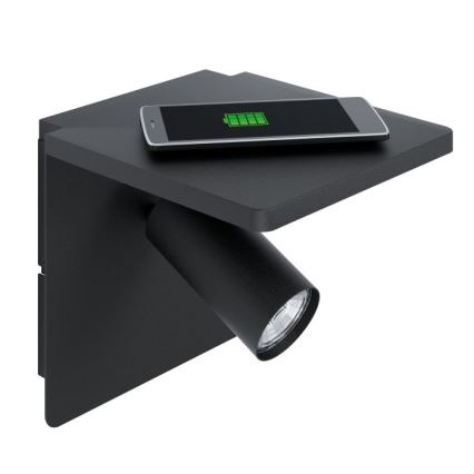 Eglo - LED væglampe med trådløs opladning 1xGU10/5W/230V