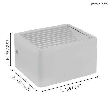 Eglo - Udendørs LED væglampe LED/6W/230V IP55