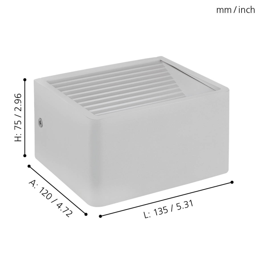 Eglo - Udendørs LED væglampe LED/6W/230V IP55
