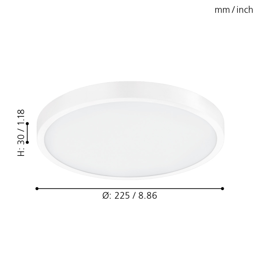 Eglo - LED lysdæmper loftslampe LED/14W/230V + Fjernbetjening