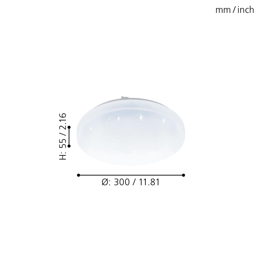Eglo - LED badeværelseslampe dæmpbar LED/12W/230V IP44 + fjernbetjening