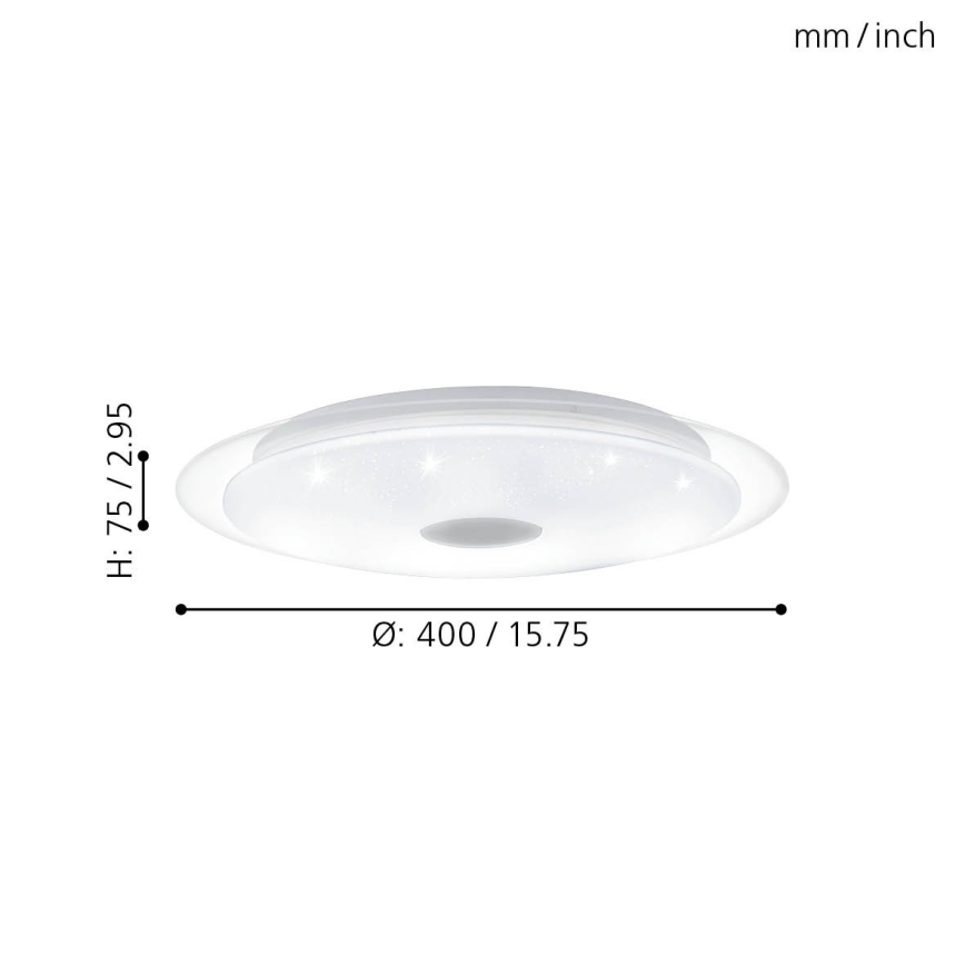 Eglo - LED dæmpbar loftlampe LED/24W/230V + fjernbetjening