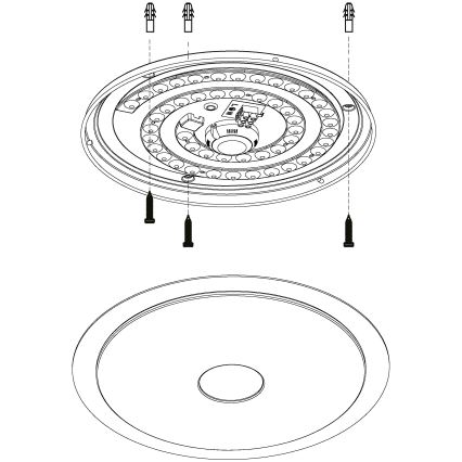 Eglo - LED lysdæmper loftslampe LED/24W/230V + Fjernbetjening