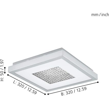 Eglo 98369 - LED-dæmpbar loftlampe PESCATE LED/24W/230V