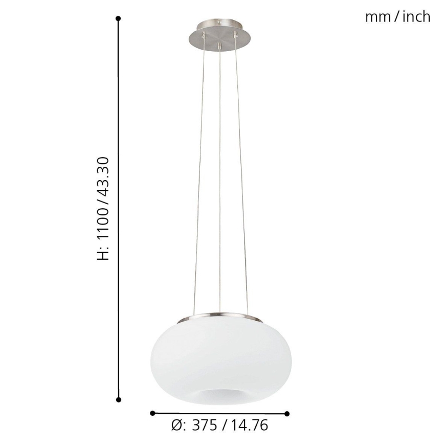 Eglo - LED pendel m. RGB-farver dæmpbar OPTICA-C LED/21W/230V diameter 37,5 cm