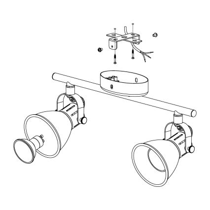 Eglo - LED spotlamper 2xGU10/3,3W/230V