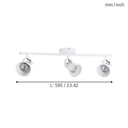 Eglo - LED spotlamper 3xGU10/3,3W/230V