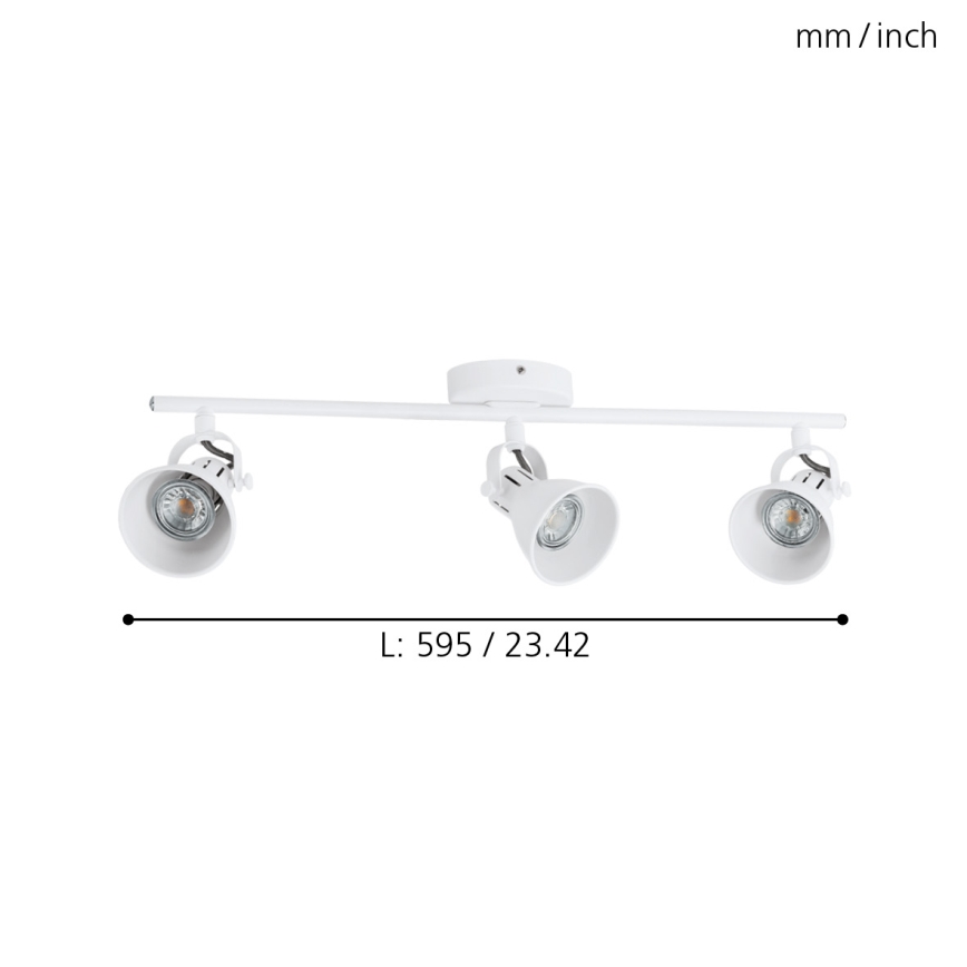 Eglo - LED spotlamper 3xGU10/3,3W/230V