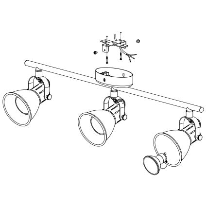 Eglo - LED spotlamper 3xGU10/3,3W/230V