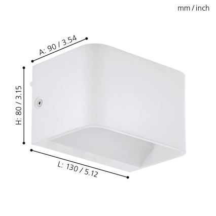 Eglo - LED væglampe LED/6W/230V