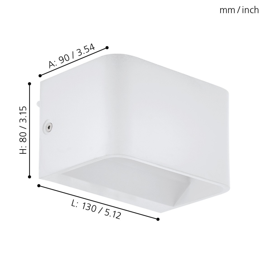 Eglo - LED væglampe LED/6W/230V 3000K hvid