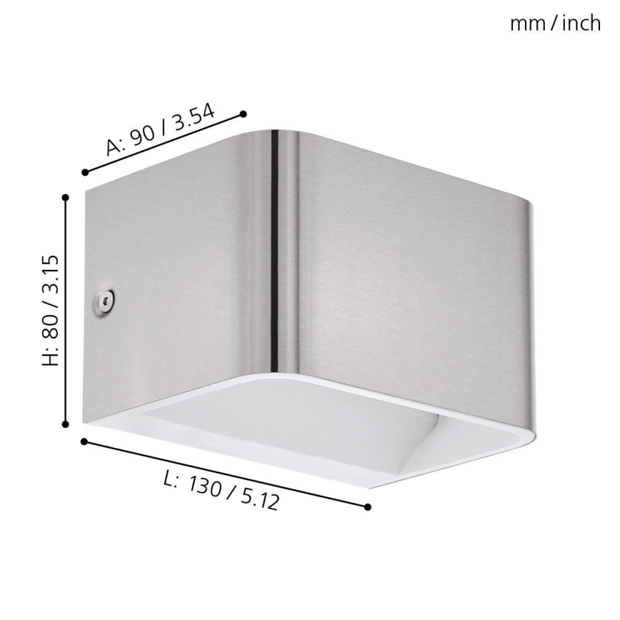 Eglo - LED væglampe LED/6W/230V 3000K mat krom