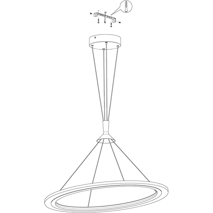 Eglo 98427 - LED RGB dæmpbar pendel på wire HORNITOS-C LED/37W/230V + fjernbetjening