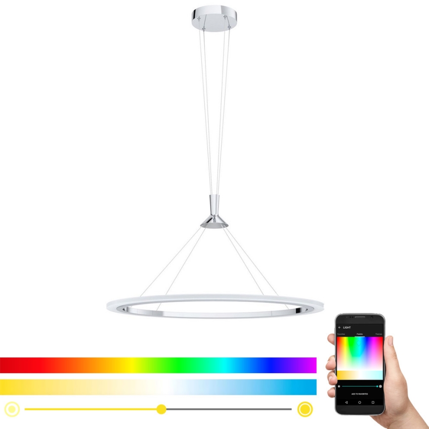 Eglo - LED pendel m. RGB-farver dæmpbar HORNITOS-C LED/37W/230V + fjernbetjening