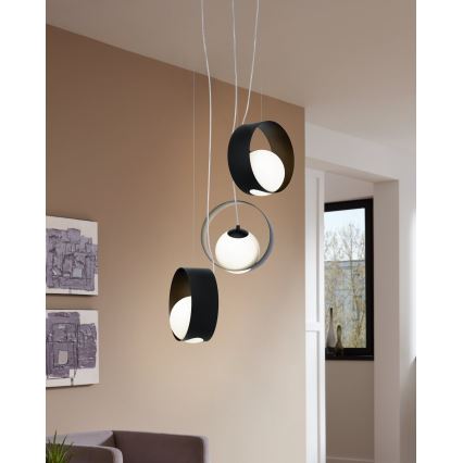 Eglo 98441 - Pendel med wireophæng CAMARGO 3xE14/40W/230V