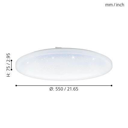 Eglo - LED loftsbelysning LED/49,5W/230V