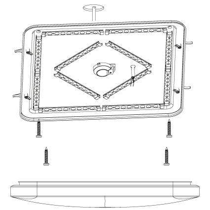 Eglo - LED loftsbelysning LED/49,5W/230V