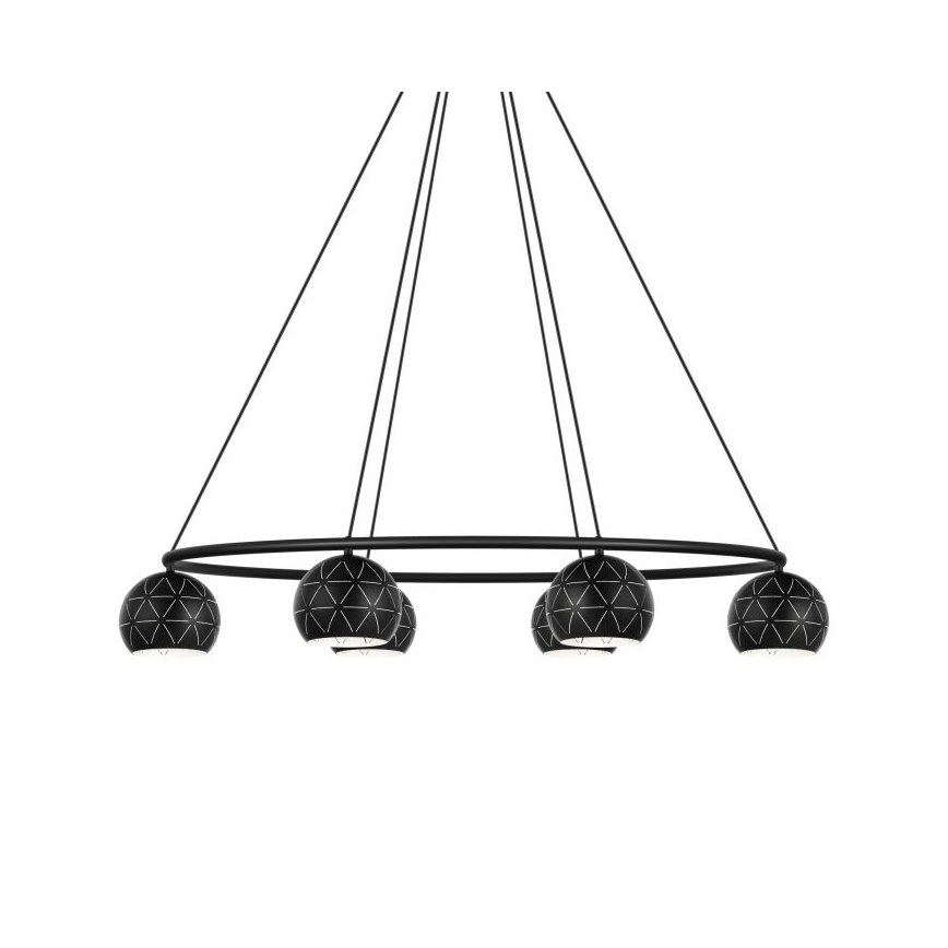 Eglo - Lysekrone i en snor 6xE14/40W/230V
