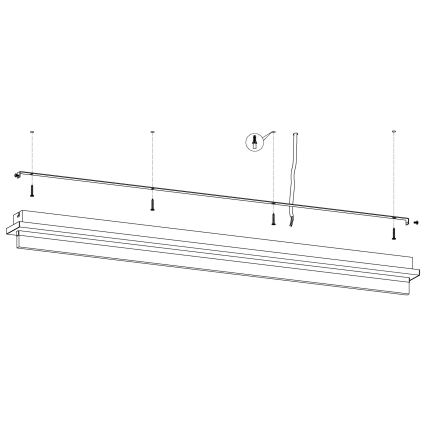 Eglo - LED loftsbelysning LED/25W/230V