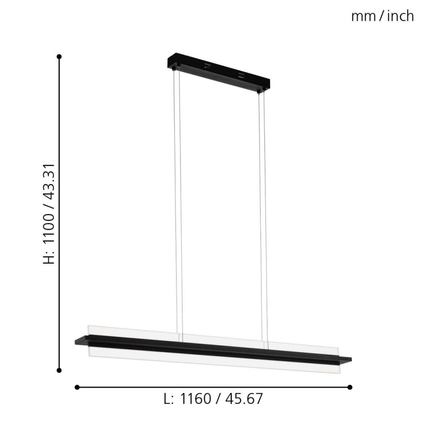 Eglo 98495 - LED pendel dæmpbar SPADAFORA LED/15W/230V