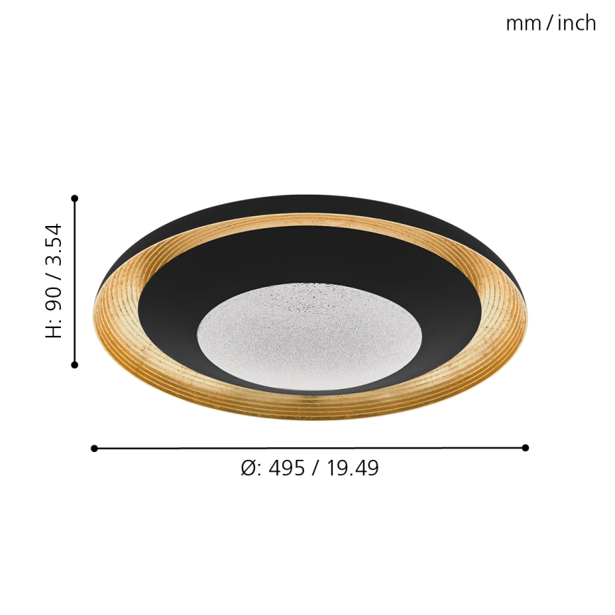 Eglo - LED lysdæmper loftslampe LED/24,5W/230V + Fjernbetjening