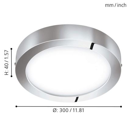 Eglo 98559 - RGB-dæmpbar LED-loftlampe FUEVA-C LED/21W/230V Ø 30 cm