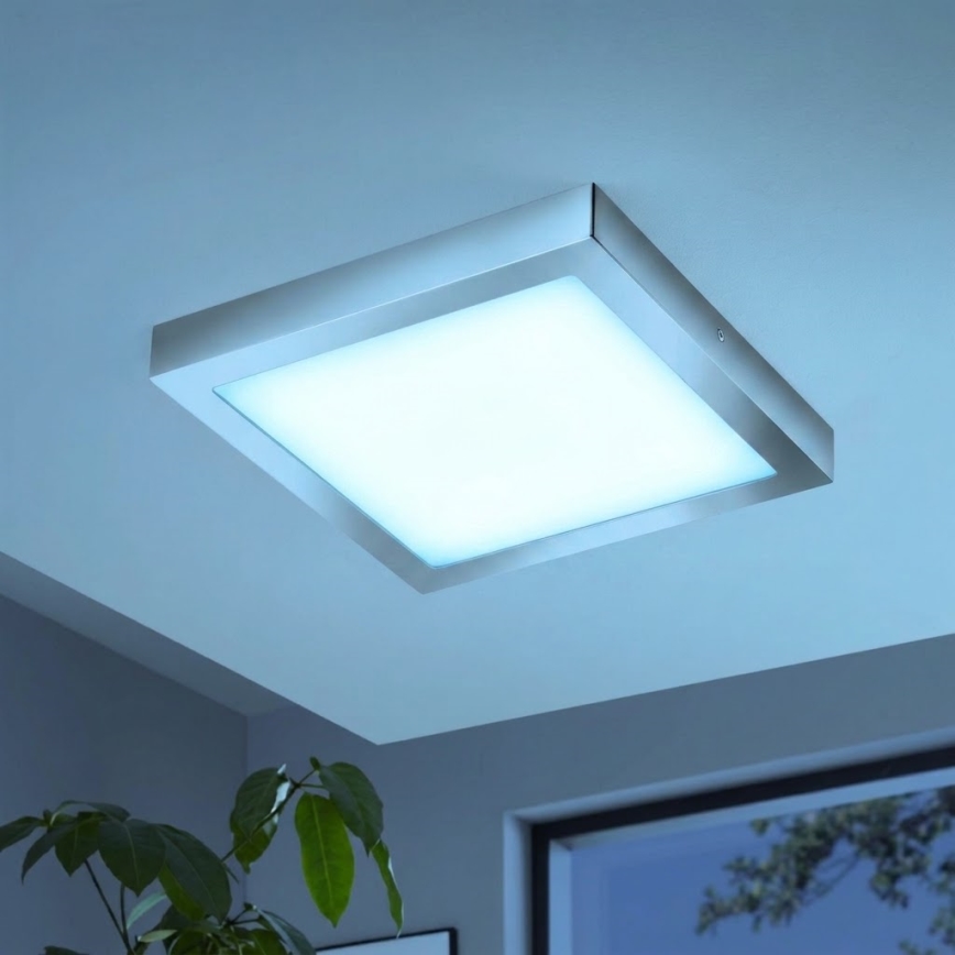 Eglo - LED RGBW dæmpbar loftlampe FUEVA-C LED/21W/230V Bluetooth IP44 30x30 cm