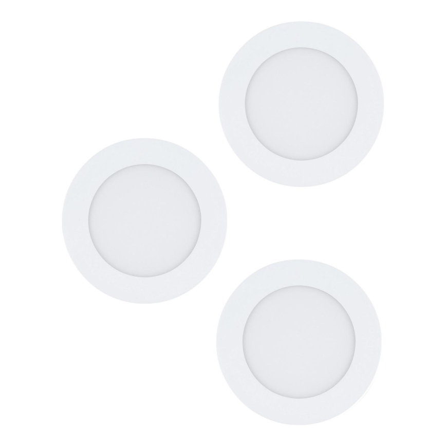 Eglo 98631 - Sæt med 3 LED-indbygningsspots FUEVA 3xLED/5W/230V Ø 12 cm