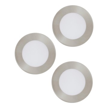 Eglo 98632 - Sæt med 3x LED indbygningsarmatur FUEVA 3xLED/5W/230V Ø 12 cm
