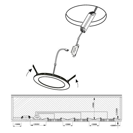 Eglo - SÆT 3x LED indbygningslampe til badeværelse FUEVA 1xLED/2,8W/230V IP44 skinnende krom