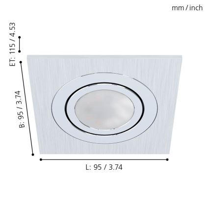 Eglo - LED hængende loftslampe 1xGU10/5W/230V