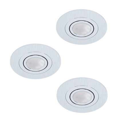 Eglo - SET 3xLED Forsænket lys Areitio 3xGU10 / 5W / 230V