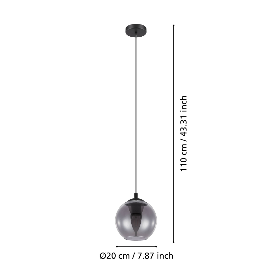 Eglo - Lysekrone i en snor 1xE27/40W/230V