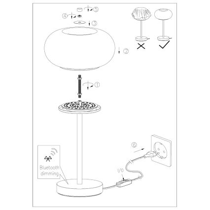 Eglo - LED bordlampe m. RGB-farver dæmpbar OPTICA-C LED/16W/230V diameter 27,5 cm