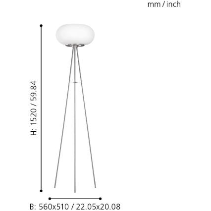 Eglo - LED gulvlampe dæmpbar RGB-farver OPTICA-C LED/17W/230V