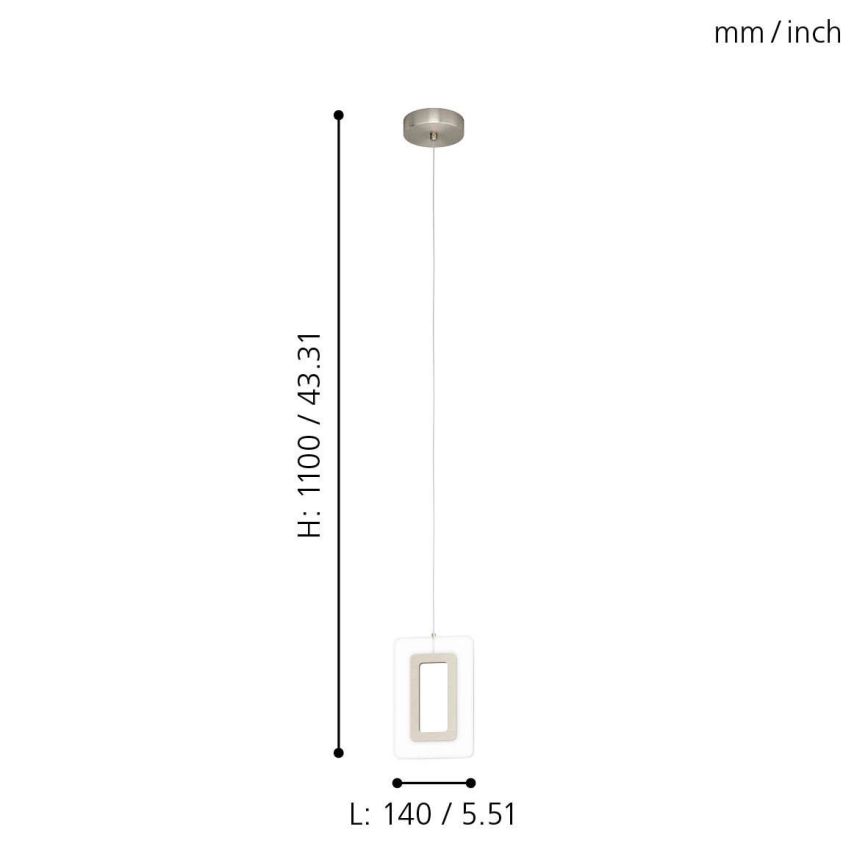 Eglo - LED lysekrone i en snor LED/5,4W/230V