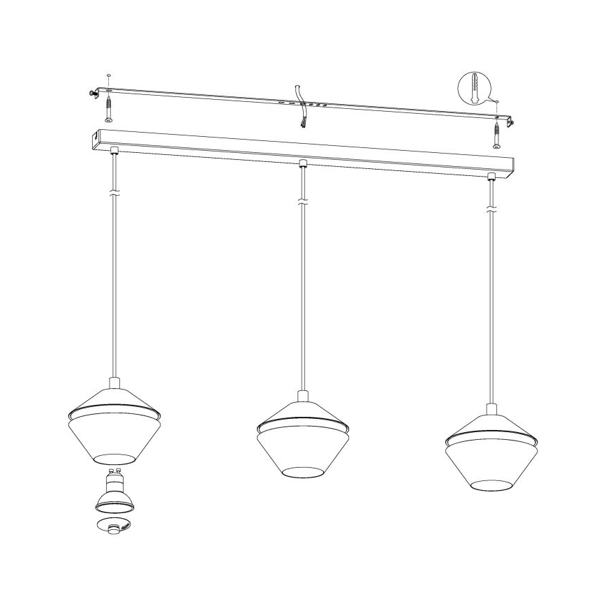 Eglo - LED pendel 3xGU10/5W/230V
