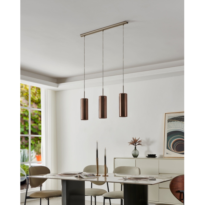 Eglo 98699 - SELVINO pendel på kabel 3xE27/15W/230V
