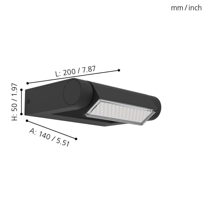 Eglo - LED Udendørs væglys LED/4,8W/230V IP44