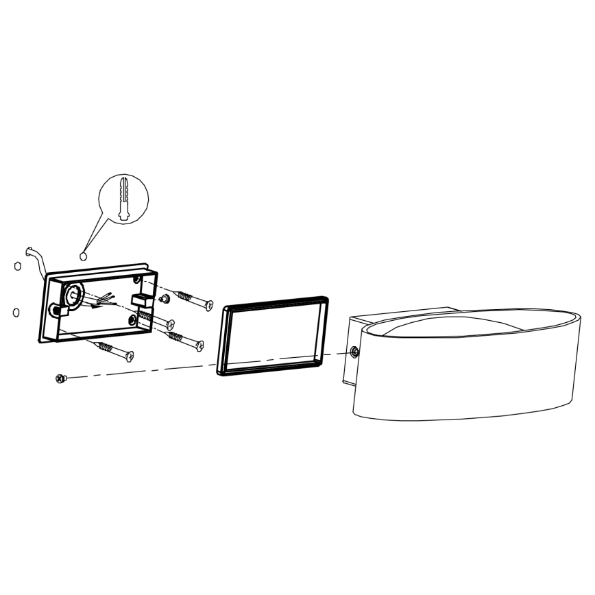 Eglo - LED Udendørs væglys LED / 10W / 230V IP44