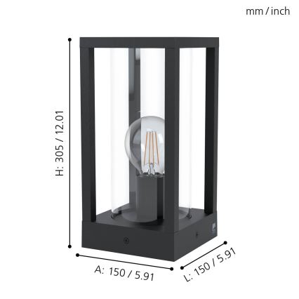 Eglo - Udendørslampe 1xE27/40W/230V IP54